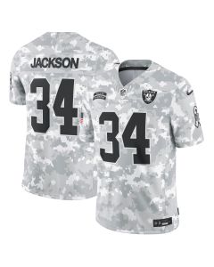 Men’s Las Vegas Raiders Bo Jackson Arctic Camo 2024 Salute to Service Retired Player Limited Jersey