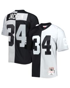 Men’s Las Vegas Raiders Bo Jackson Mitchell & Ness Black/Silver 1988 Split Legacy Jersey