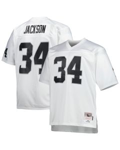Men’s Las Vegas Raiders Bo Jackson Mitchell & Ness White Big & Tall 1988 Retired Player Jersey
