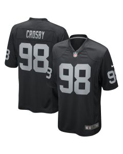 Men’s Las Vegas Raiders Maxx Crosby Black Game Jersey