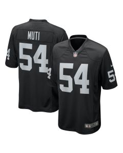 Men’s Las Vegas Raiders Netane Muti Black Team Game Jersey