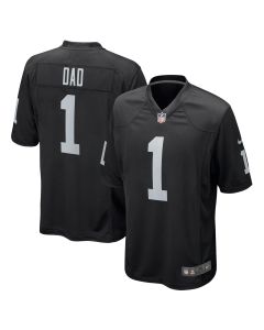 Men’s Las Vegas Raiders Number 1 Dad Black Game Jersey