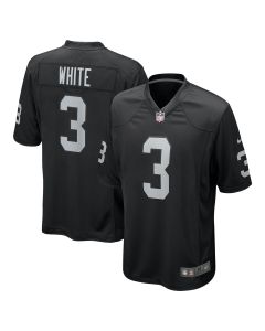 Men’s Las Vegas Raiders Zamir White Black Team Game Jersey