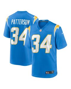 Men’s Los Angeles Chargers Jaret Patterson Powder Blue Team Game Jersey