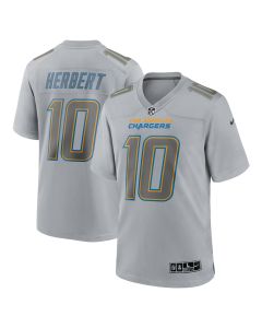 Men’s Los Angeles Chargers Justin Herbert Gray Atmosphere Fashion Game Jersey