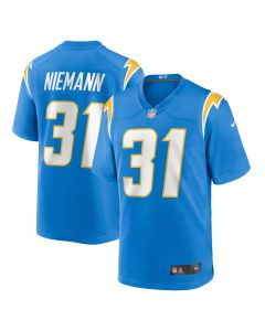 Men’s Los Angeles Chargers Nick Niemann Powder Blue Game Player Jersey