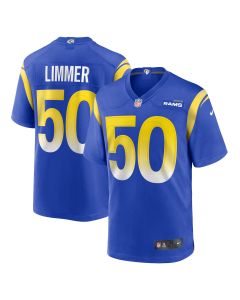 Men’s Los Angeles Rams Beaux Limmer Royal Team Game Jersey