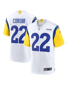 Men’s Los Angeles Rams Blake Corum White Game Jersey