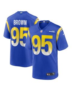 Men’s Los Angeles Rams Bobby Brown III Royal Team Game Jersey