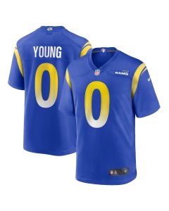 Men’s Los Angeles Rams Byron Young Royal Home Game Jersey