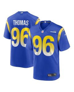 Men’s Los Angeles Rams Keir Thomas Royal Game Player Jersey