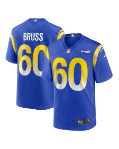 Men’s Los Angeles Rams Logan Bruss Royal Game Player Jersey