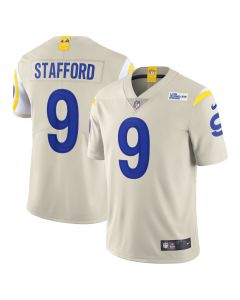 Men’s Los Angeles Rams Matthew Stafford Bone Vapor Limited Jersey
