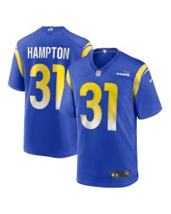 Men’s Los Angeles Rams Nick Hampton Royal Home Game Jersey