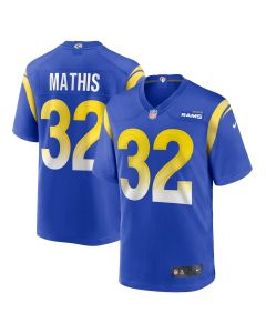 Men’s Los Angeles Rams Ochaun Mathis Royal Home Game Jersey