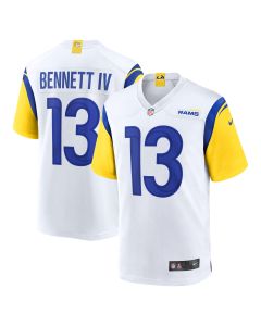 Men’s Los Angeles Rams Stetson Bennett White Game Jersey