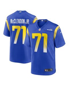 Men’s Los Angeles Rams Warren McClendon Jr. Royal Team Game Jersey