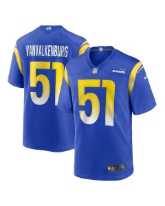 Men’s Los Angeles Rams Zach VanValkenburg Royal Team Game Jersey