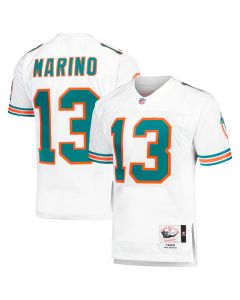 Men’s Miami Dolphins 1995 Dan Marino Mitchell & Ness White Throwback Retired Player Pocket Jersey