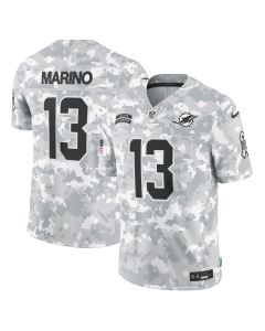 Men’s Miami Dolphins Dan Marino Arctic Camo 2024 Salute to Service Retired Player Limited Jersey