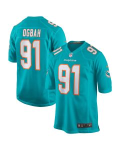 Men’s Miami Dolphins Emmanuel Ogbah Aqua Game Jersey