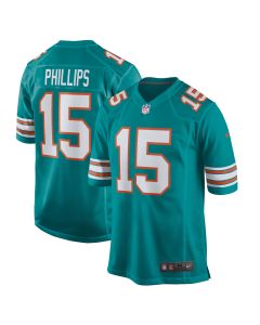 Men’s Miami Dolphins Jaelan Phillips Aqua Alternate Game Jersey