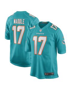 Men’s Miami Dolphins Jaylen Waddle Aqua Game Player Jersey