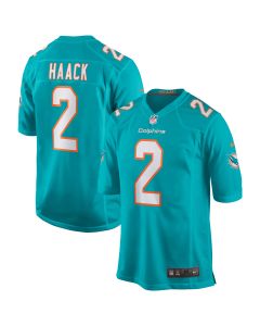 Men’s Miami Dolphins Matt Haack Aqua Game Jersey