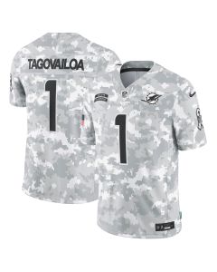 Men’s Miami Dolphins Tua Tagovailoa Arctic Camo 2024 Salute to Service Limited Jersey