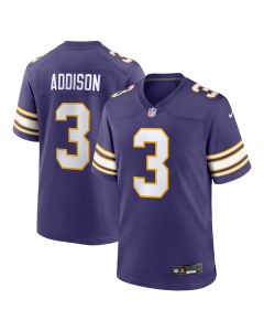 Men’s Minnesota Vikings Addison Purple Classic Player Game Jersey