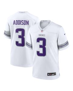 Men’s Minnesota Vikings Addison White Alternate Game Player Jersey