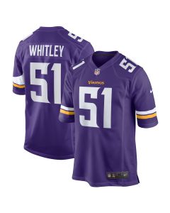 Men’s Minnesota Vikings Benton Whitley Purple Home Game Player Jersey