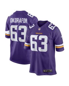 Men’s Minnesota Vikings Chim Okorafor Purple Team Game Jersey