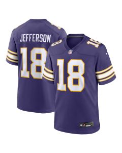 Men’s Minnesota Vikings Justin Jefferson Purple Classic Player Game Jersey