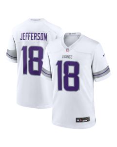 Men’s Minnesota Vikings Justin Jefferson White Alternate Game Player Jersey