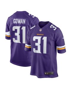 Men’s Minnesota Vikings Tay Gowan Purple Home Game Player Jersey