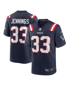 Men’s New England Patriots Anfernee Jennings Navy Team Game Jersey
