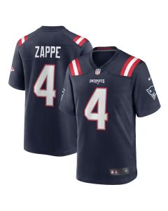 Men’s New England Patriots Bailey Zappe Navy Game Player Jersey