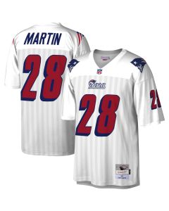 Men’s New England Patriots Curtis Martin Mitchell & Ness White Legacy Jersey