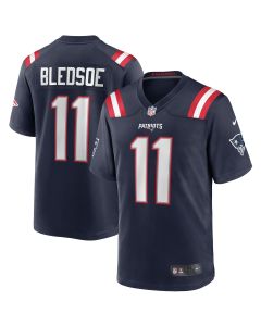 Men’s New England Patriots Drew Bledsoe Navy Game Retired Player Jersey