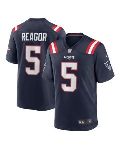 Men’s New England Patriots Jalen Reagor Navy Team Game Jersey