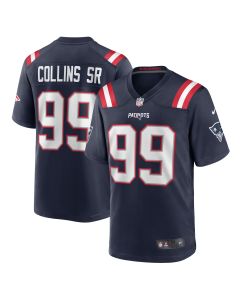 Men’s New England Patriots Jamie Collins Sr. Navy Home Game Player Jersey