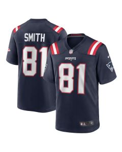 Men’s New England Patriots Jonnu Smith Navy Game Jersey