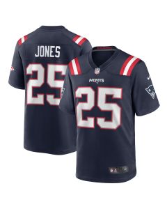 Men’s New England Patriots Marcus Jones Navy Game Player Jersey