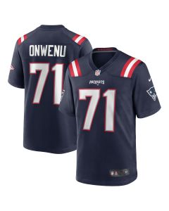 Men’s New England Patriots Mike Onwenu Navy Team Game Jersey
