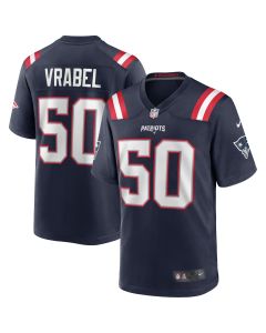 Men’s New England Patriots Mike Vrabel Navy Game Retired Player Jersey