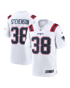 Men’s New England Patriots Rhamondre Stevenson White Game Player Jersey
