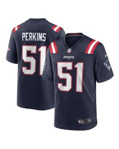 Men’s New England Patriots Ronnie Perkins Navy Game Jersey