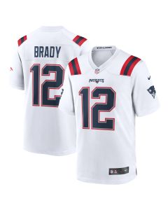 Men’s New England Patriots Tom Brady White Retired Game Jersey