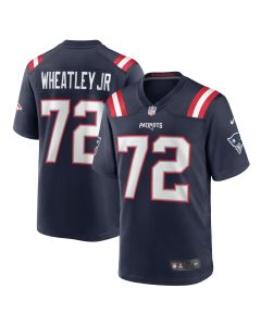 Men’s New England Patriots Tyrone Wheatley Navy Team Game Jersey